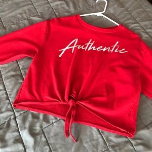 Long sleeve cropped shirt